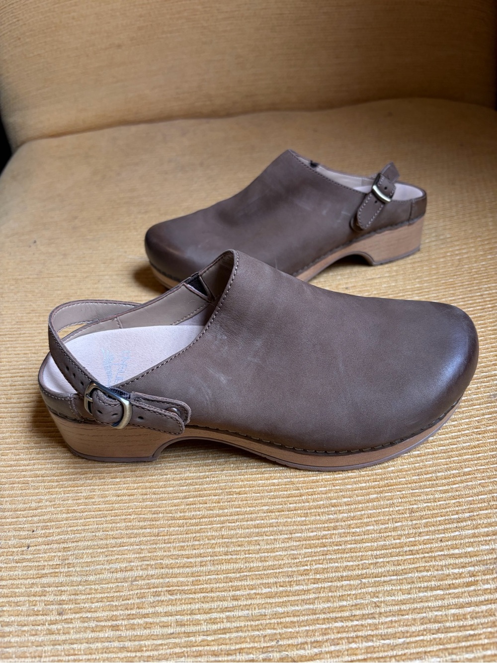 Dansko Berry Clogs Brown Leather Slingback Mule